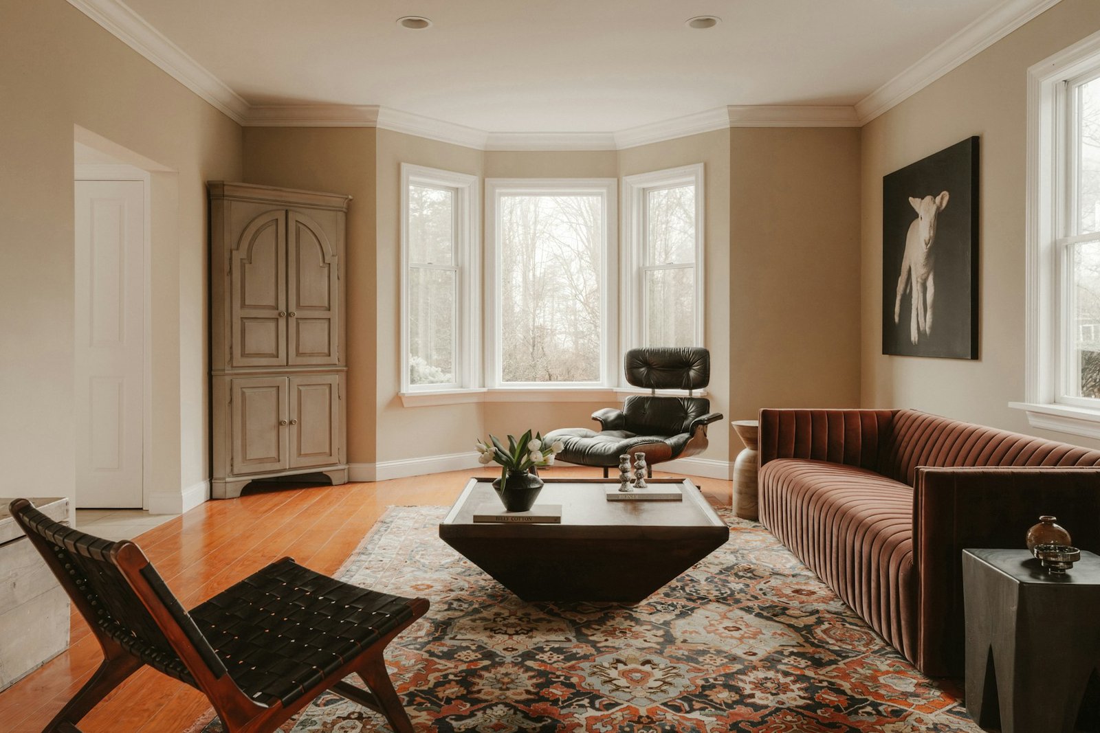 Finished residential interior filled with natural light